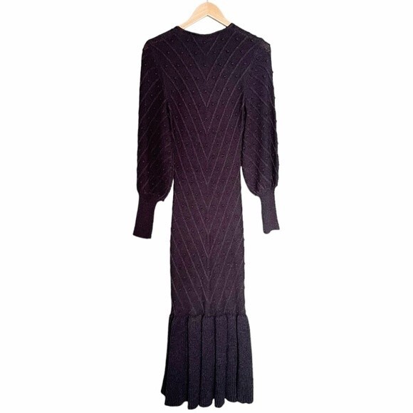 Keepsake The Label Melody Knit Sweater Dress Midnight Blue Midi Size Small US 4 - Picture 3 of 14